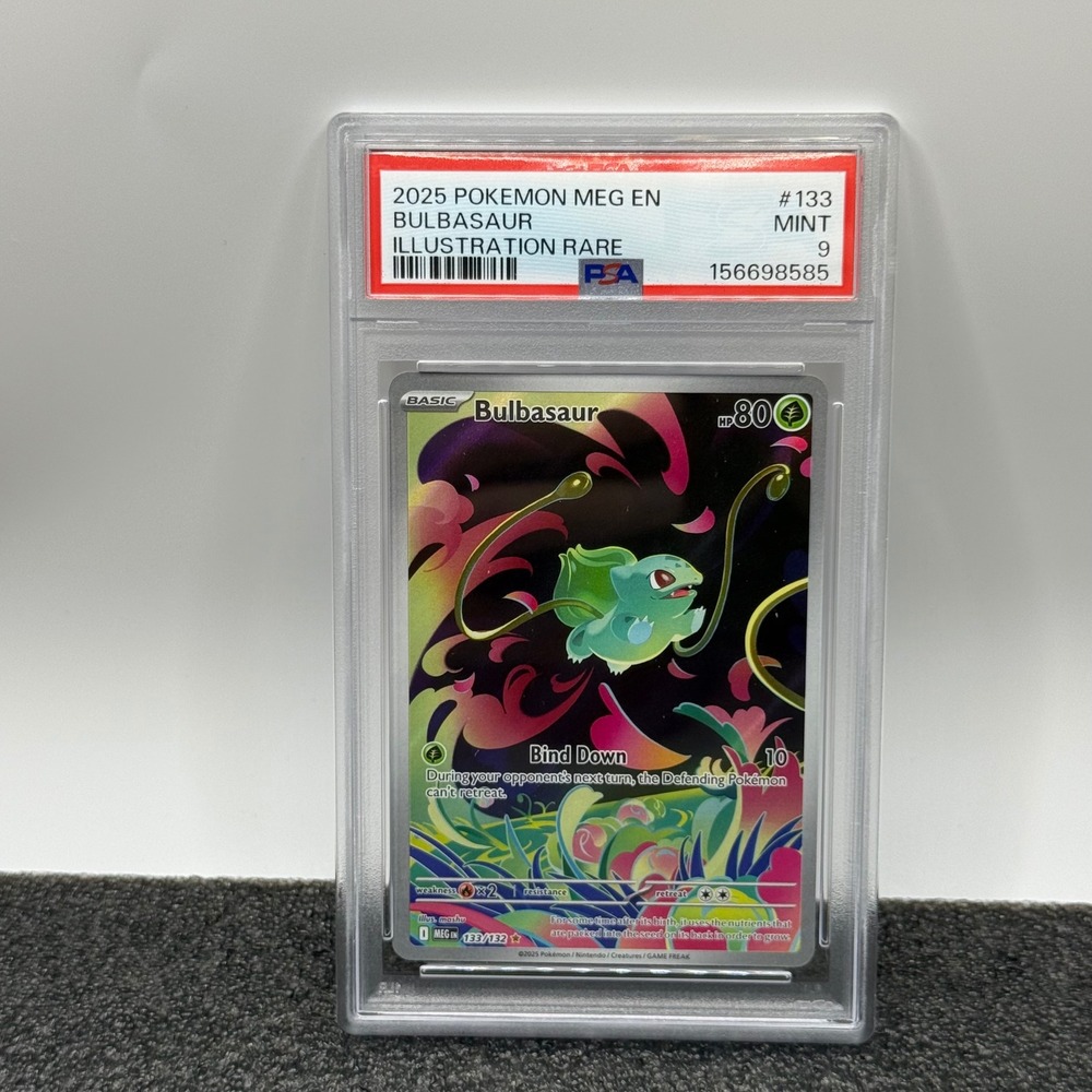 2025 Pokemon MEG EN Bulbasaur Illustration Rare 133/132 PSA 9 Mint